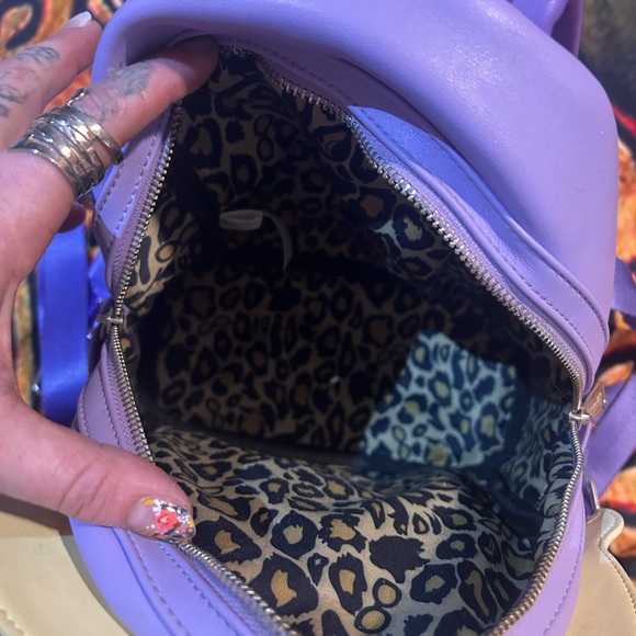 Loungefly Disney Miss Piggy Purple Sequin Backpack - Picture 2 of 3